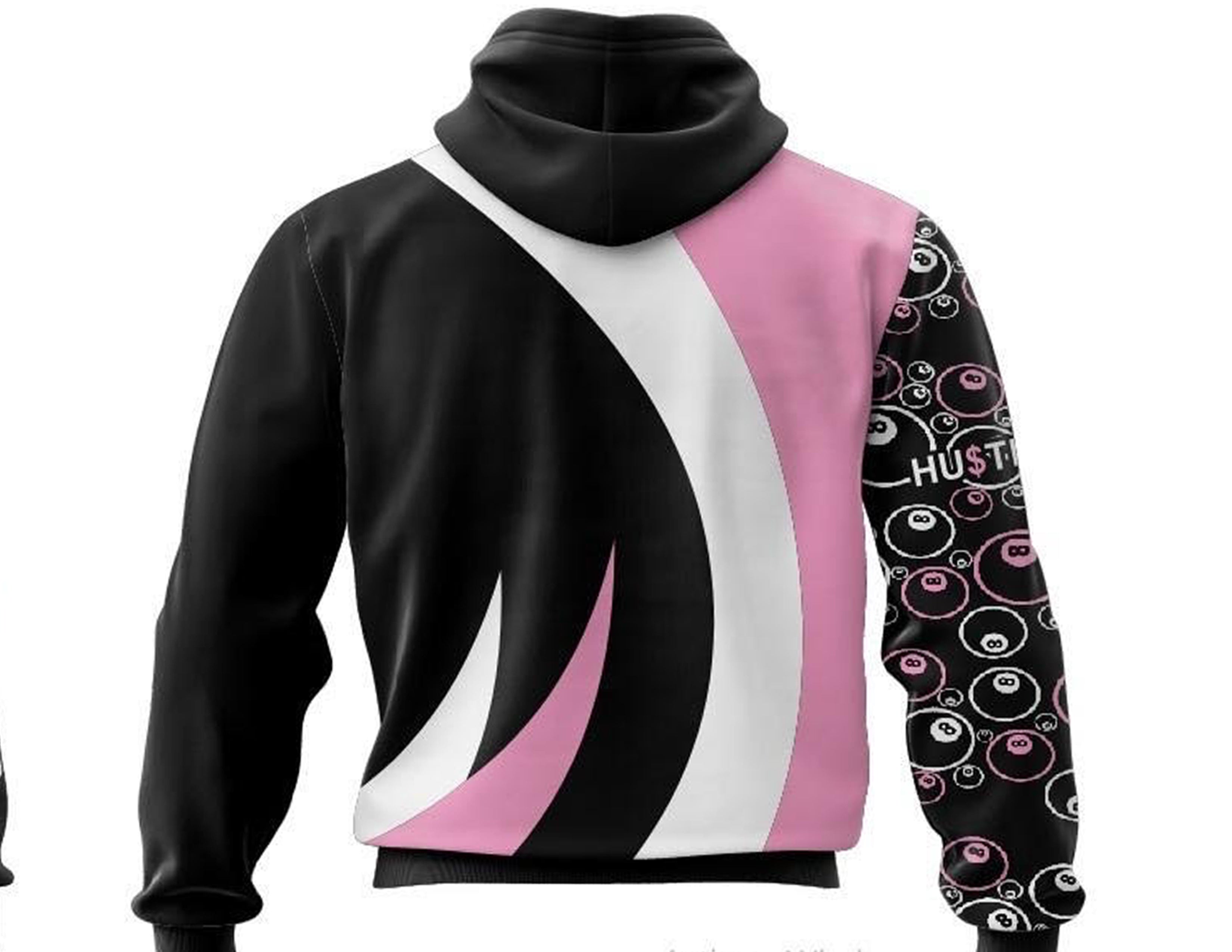 LADIES PINK AND BLACK HOODIE