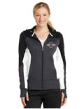 Sport-Tek® Women's Tech Fleece Colorblock Full-Zip Hooded Jacket